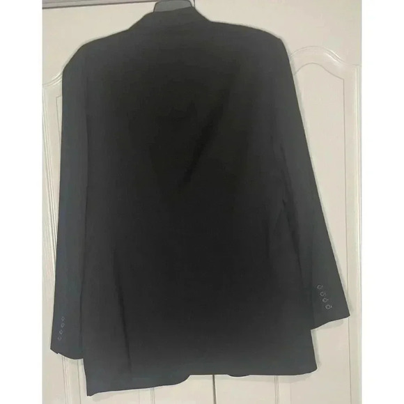Stafford Men's Blazer Size 42L Regular Black Three Button Jacket 100% New Wool - Picture 2 of 9
